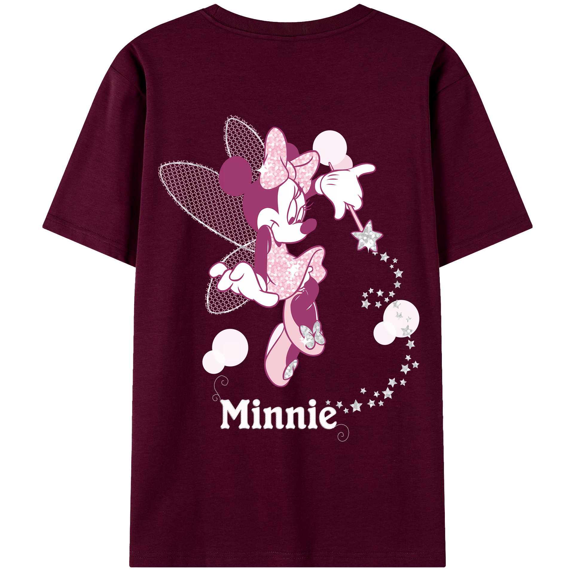 （画像用） ミッキーマウス Mickey Mouse レディース半袖Tシャツ(バックプリント)
